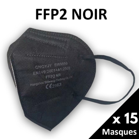 MASQUE PLIE  FFP2 (X15) NOIR